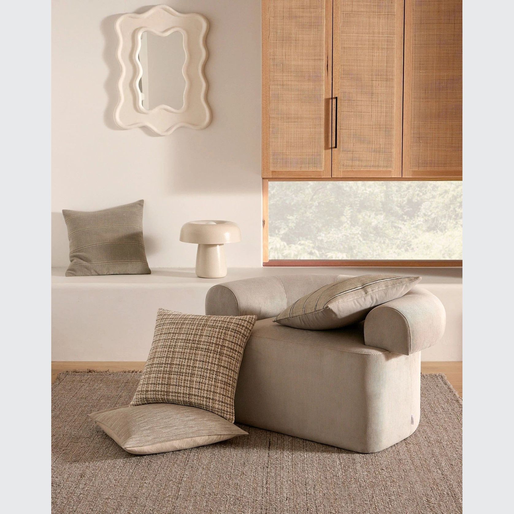 Weave Home Isola Cushion - Fog | 50 x 50cm gallery detail image