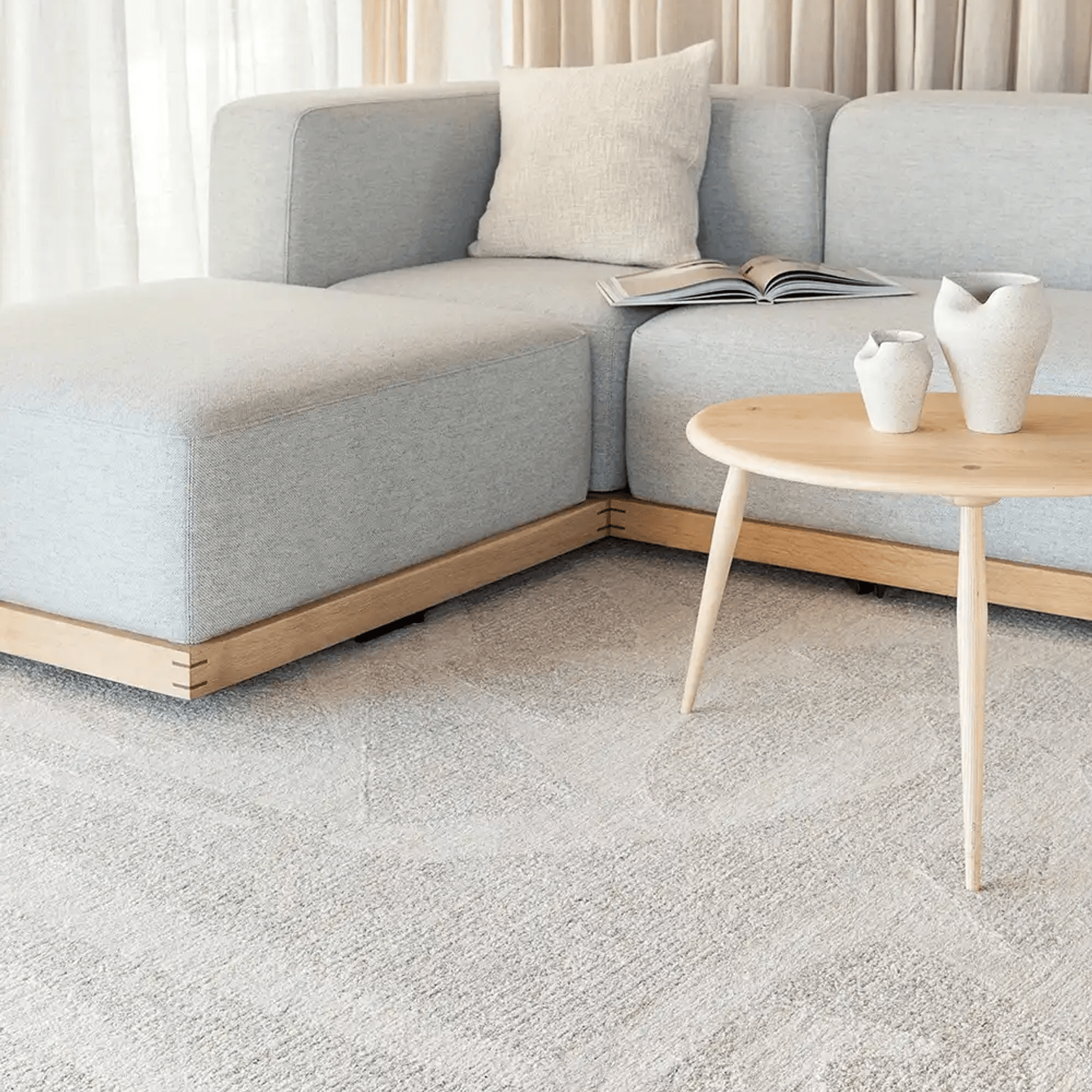 Baya Maya 100% Wool Rug - Oatmeal gallery detail image