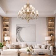 ARIA - Hampton 24 Arm Chandelier - Brass gallery detail image