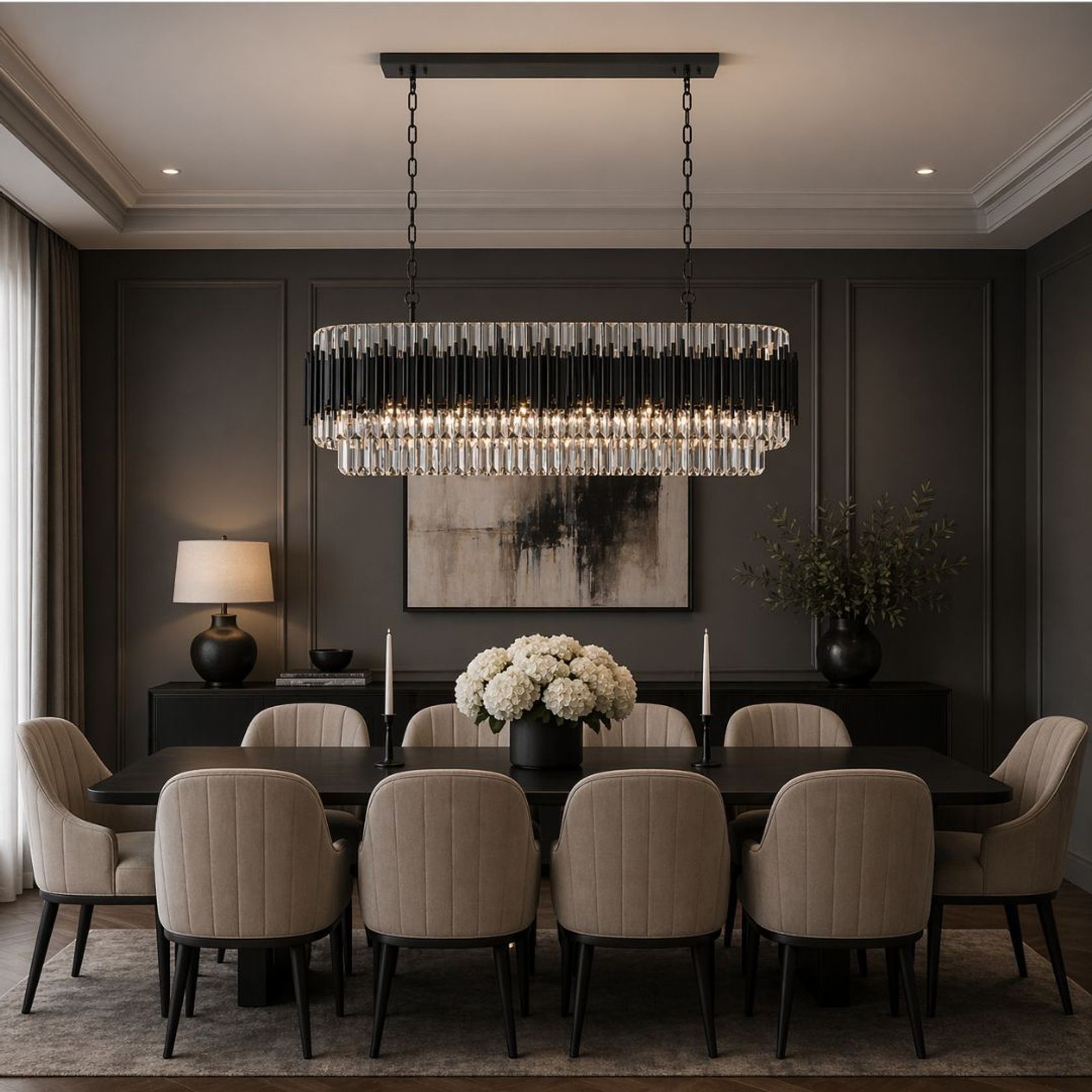 Allegra Collection - 120 cm Bar Light - Matte Black gallery detail image