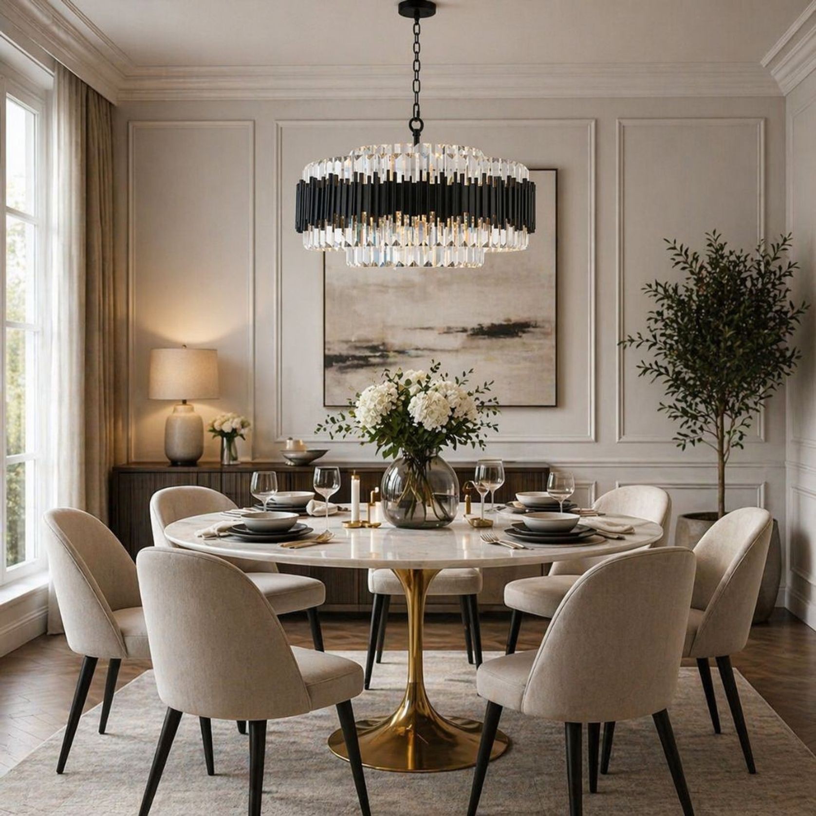 Allegra Collection - 72cm Chandelier - Matte Black gallery detail image
