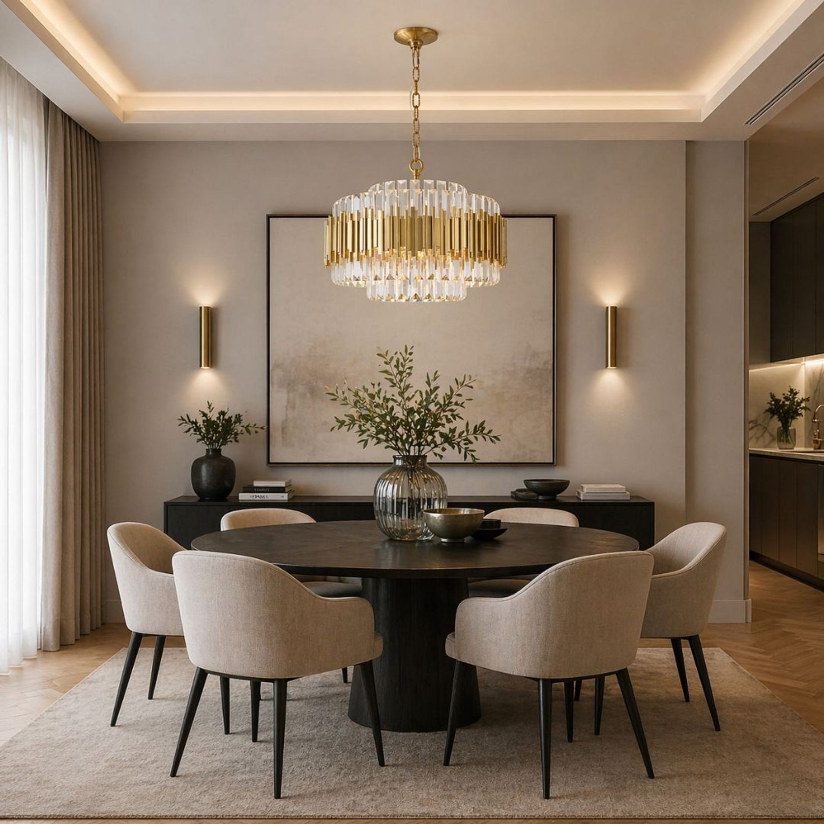 Allegra Collection - 58cm Chandelier - Brass gallery detail image