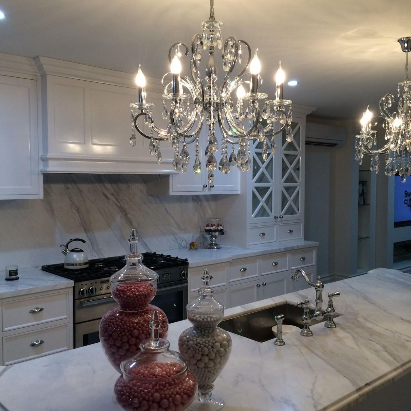 NewYork Princess 6 Arm Chandelier -Chrome- W:62cm gallery detail image