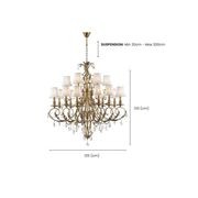 ARIA - Hampton 18 Arm Chandelier - Dark Bronze gallery detail image