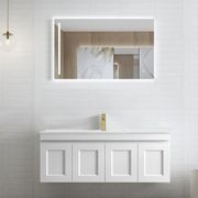 Otti Hampton | Single Bowl Vanity | 1200 | Matte White gallery detail image