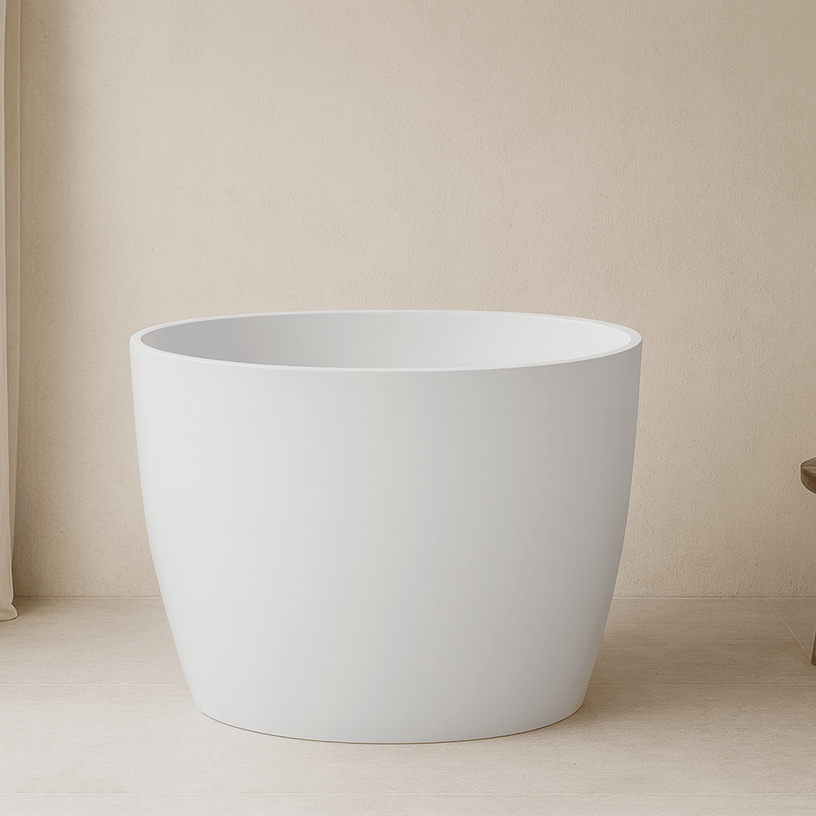 Ovola Small Oval 1000mm Japanese Soak Tub Bath - OV8024 gallery detail image