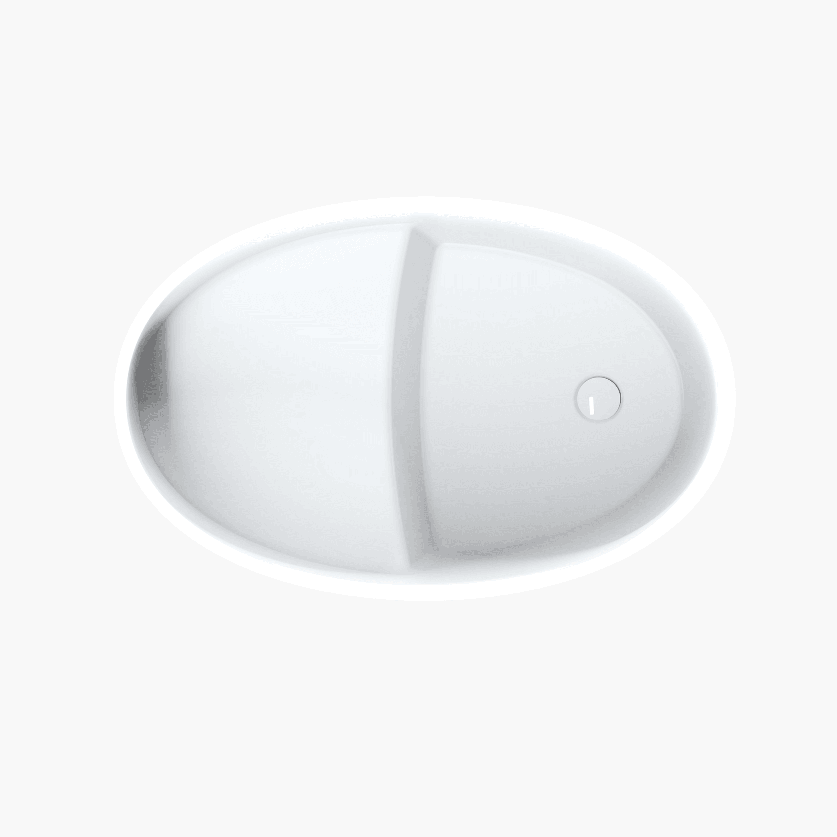 Ovola Small Oval 1000mm Japanese Soak Tub Bath - OV8024 gallery detail image