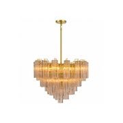 Odelle Collection - Ring Chandelier - Amber & Brass - W:68cm gallery detail image