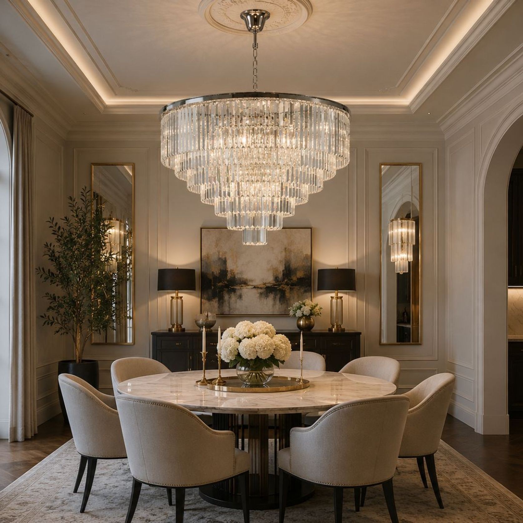 Odeon (Oasis) Chandelier- 7 Layer - Clear Finish - W:100cm gallery detail image