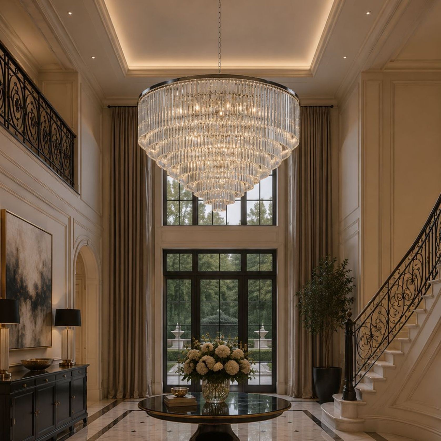 Odeon (Oasis) Chandelier- Large 9 Layer - Clear Finish - W:130cm gallery detail image