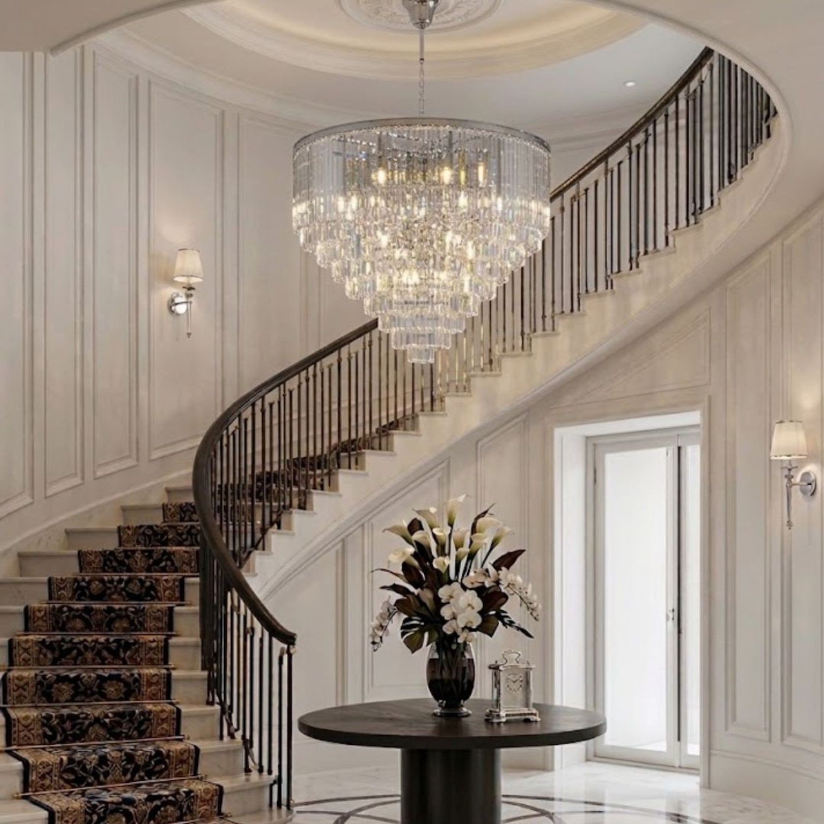 Odeon (Oasis) Chandelier- Large 9 Layer - Clear Finish - W:130cm gallery detail image