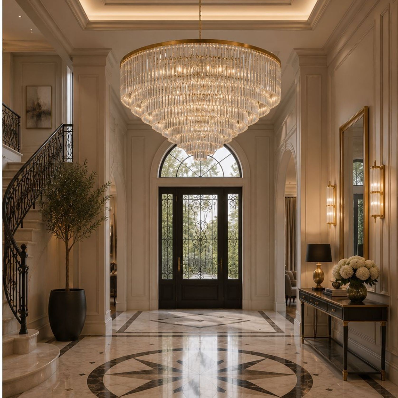 Odeon (Oasis) Chandelier- Large 9 Layer - Gold Finish - W:130cm gallery detail image