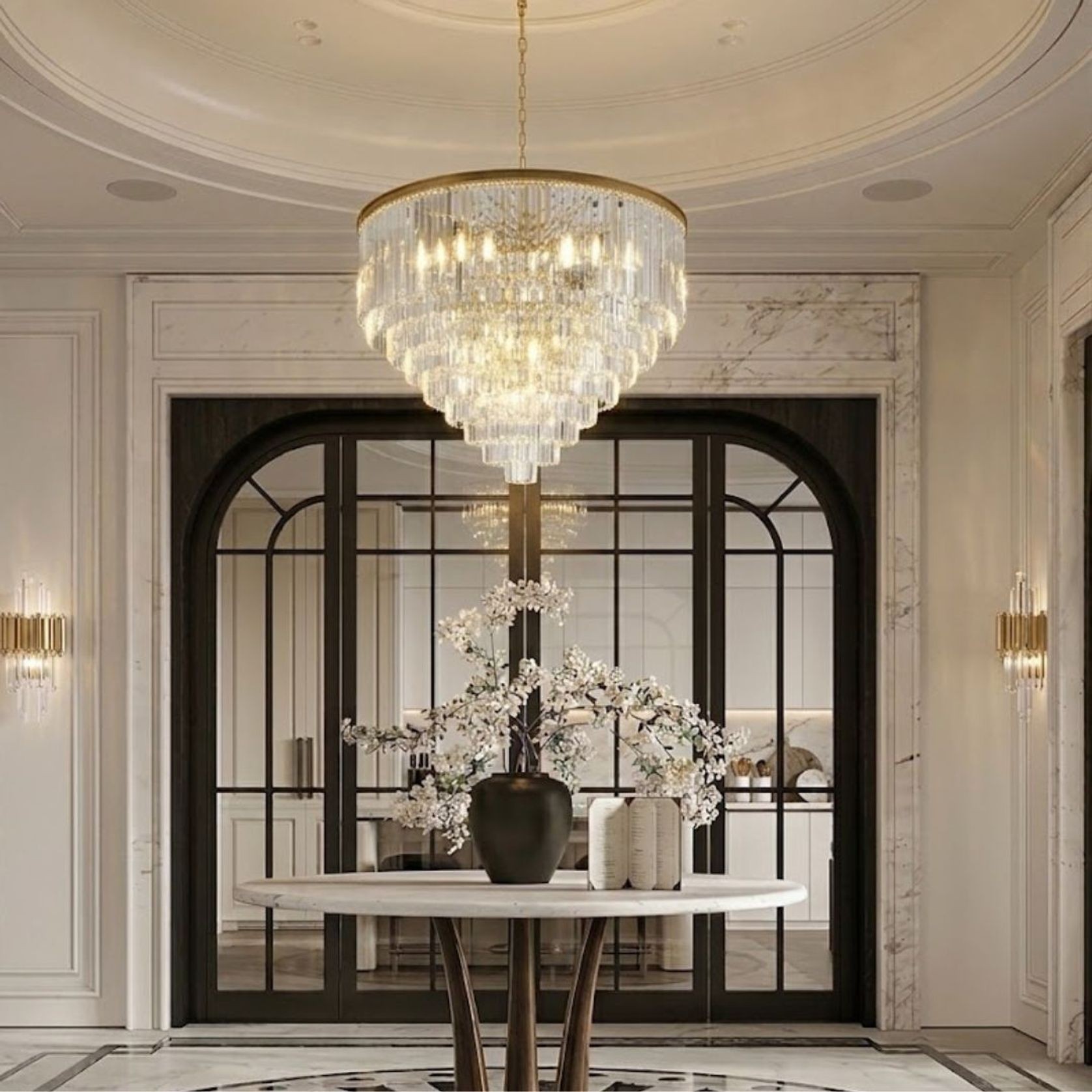 Odeon (Oasis) Chandelier- Large 9 Layer - Gold Finish - W:130cm gallery detail image
