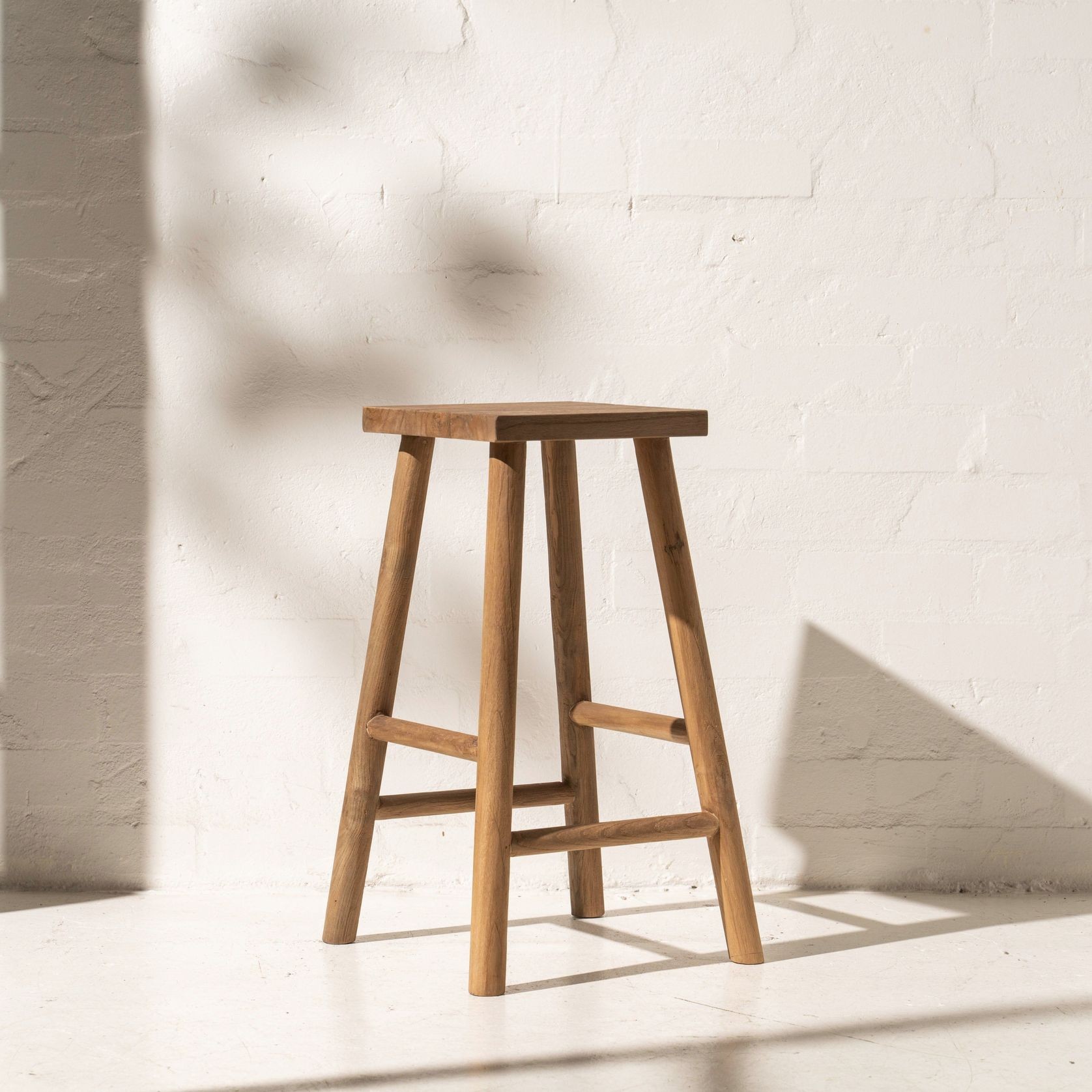 Odin Square Timber Barstool gallery detail image