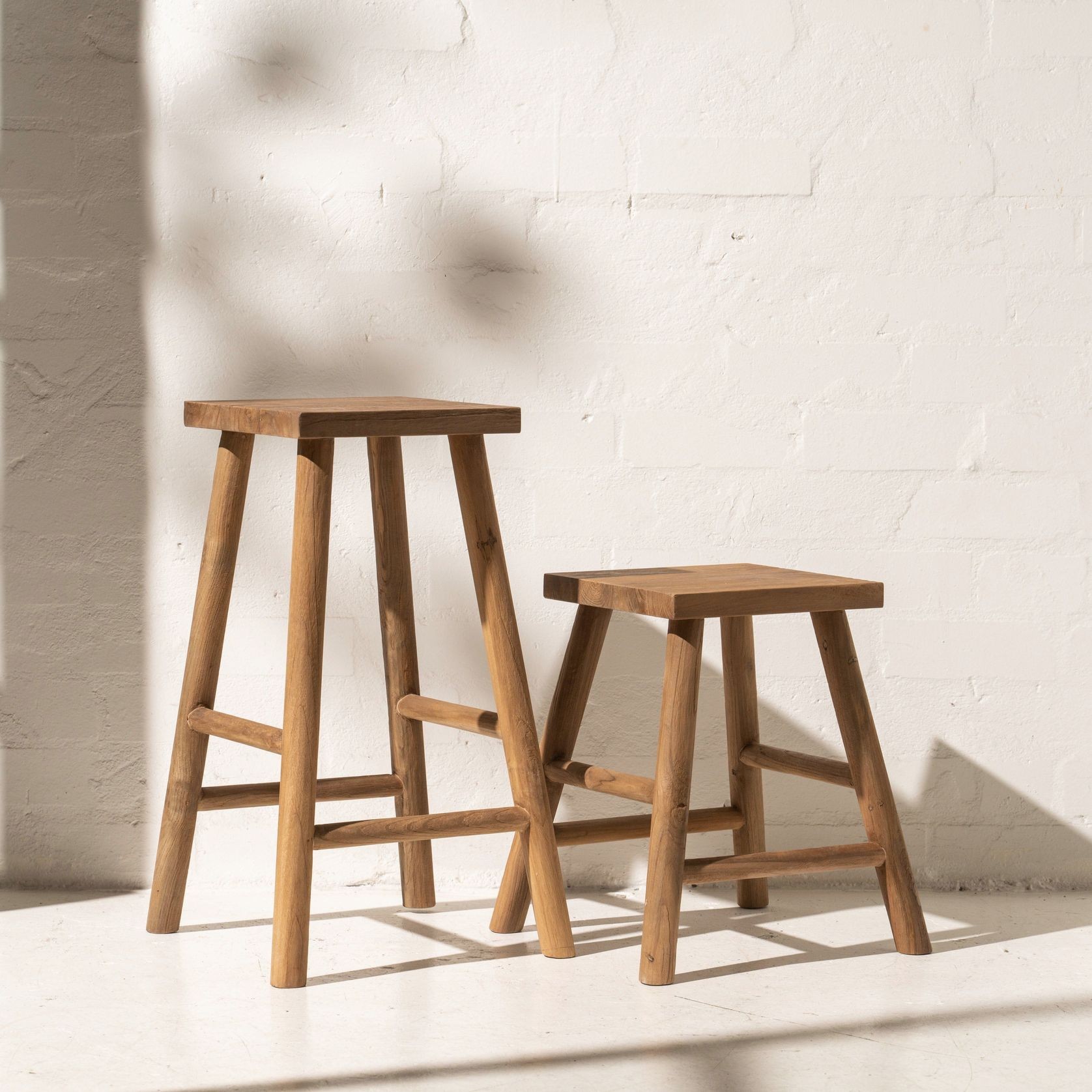 Odin Square Timber Barstool gallery detail image