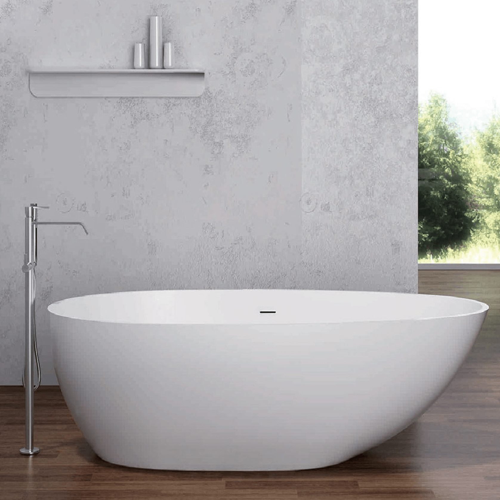 Pietra Bianca Olivia Freestanding Stone Bath ArchiPro AU