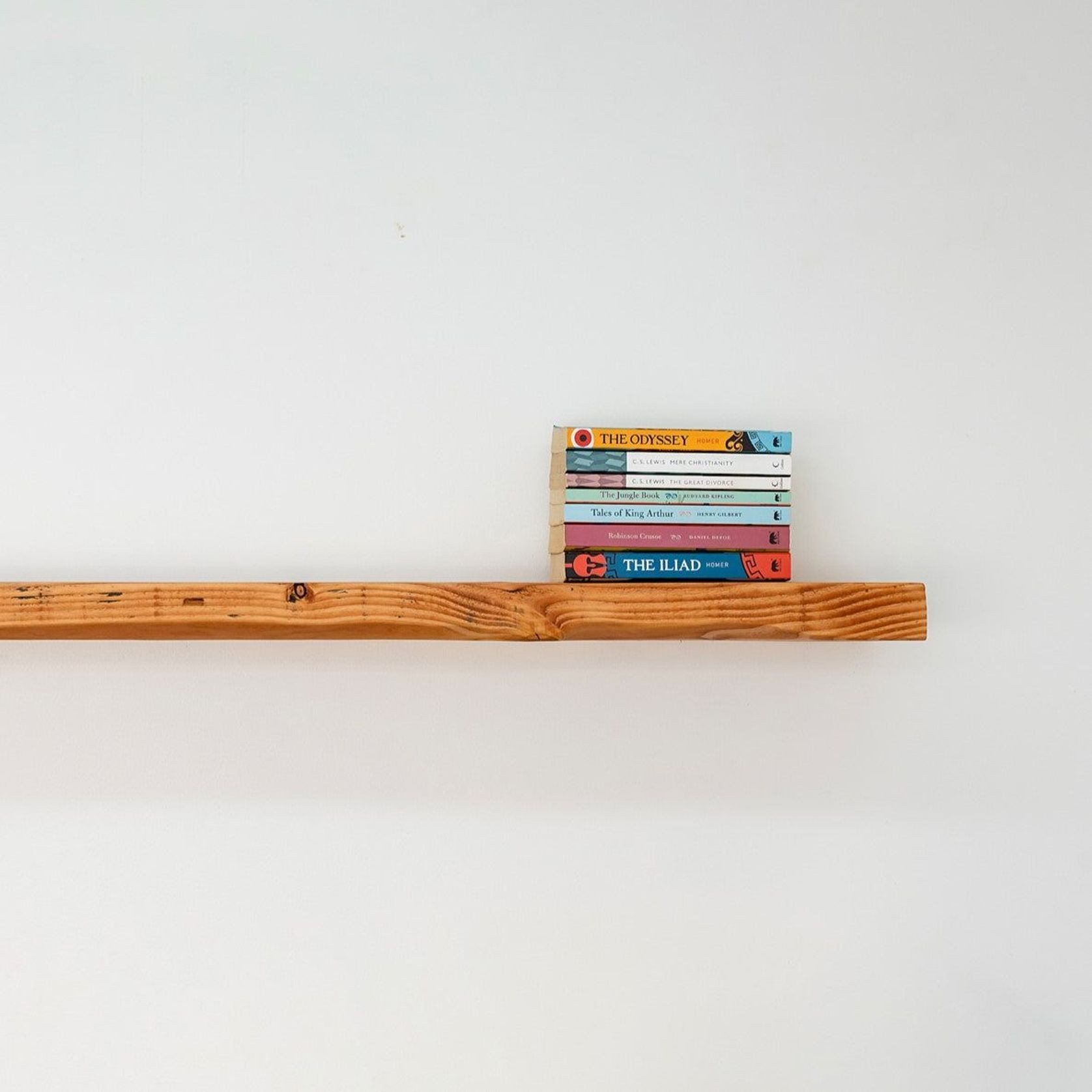 Rustic Natural Floating Shelf 130cm gallery detail image