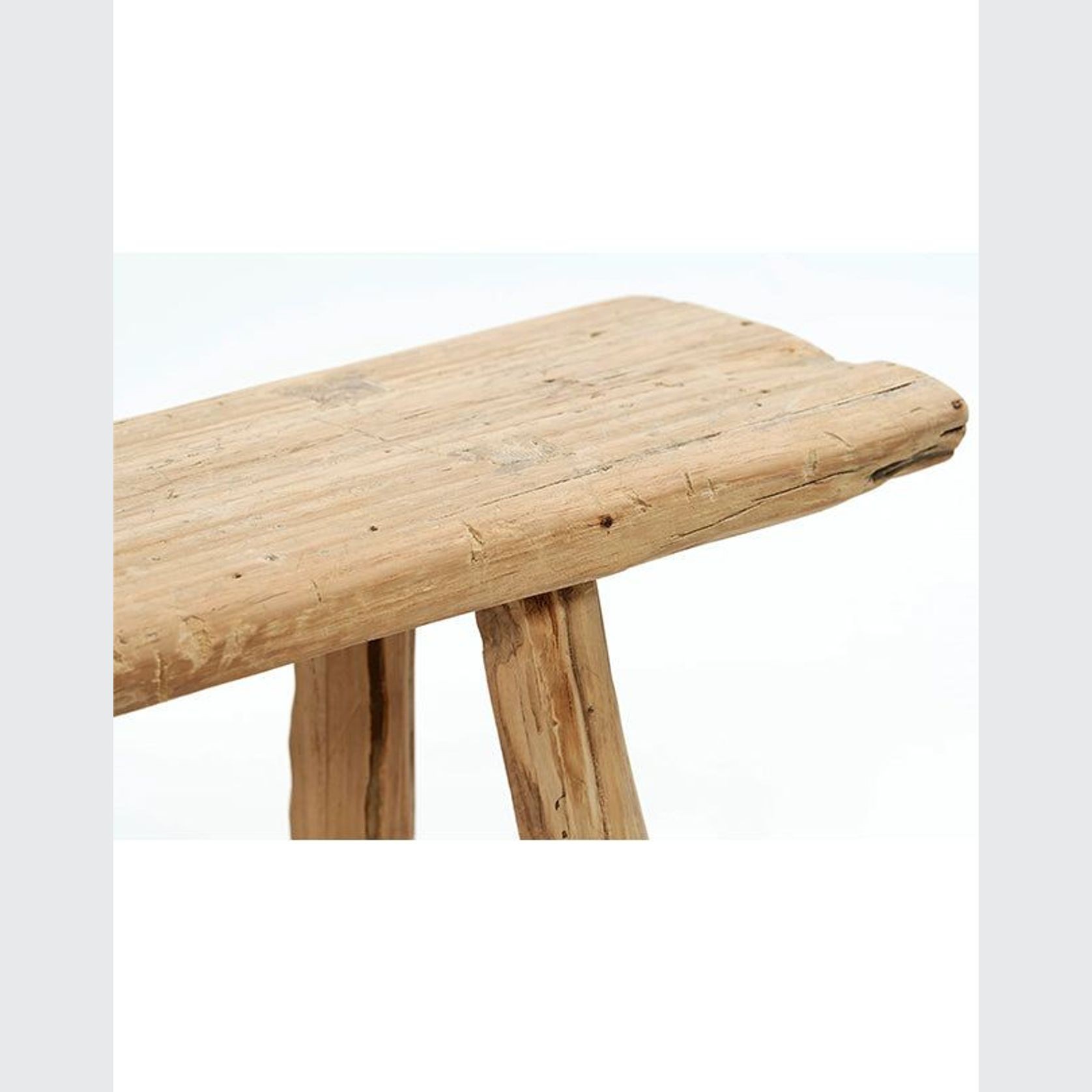 Organic Teak Bench with Bar gallery detail image