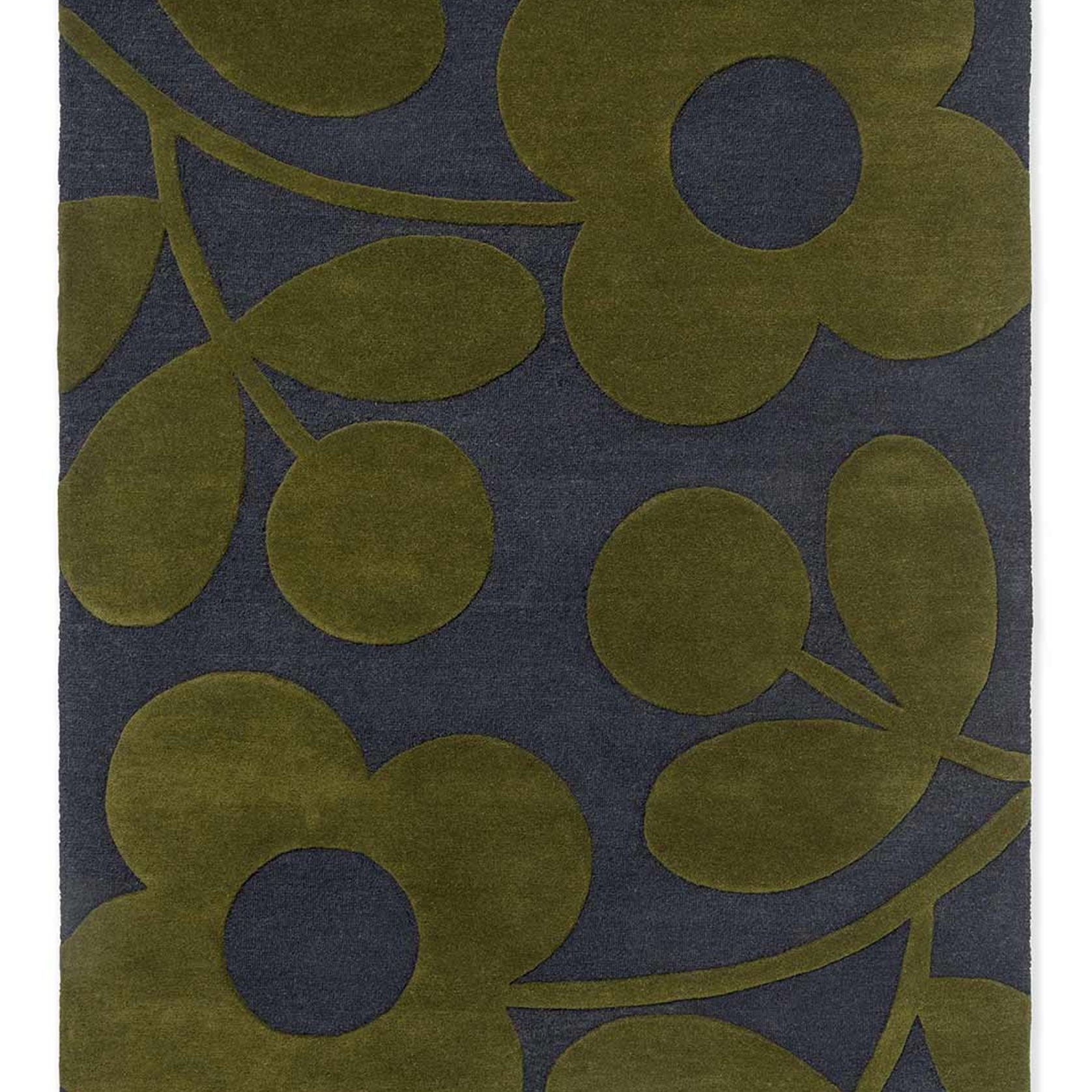 Orla Kiely Sprig Stem Rug - Marine | 100% Wool Designer Floor Rug gallery detail image