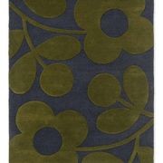 Orla Kiely Sprig Stem Rug - Marine | 100% Wool Designer Floor Rug gallery detail image