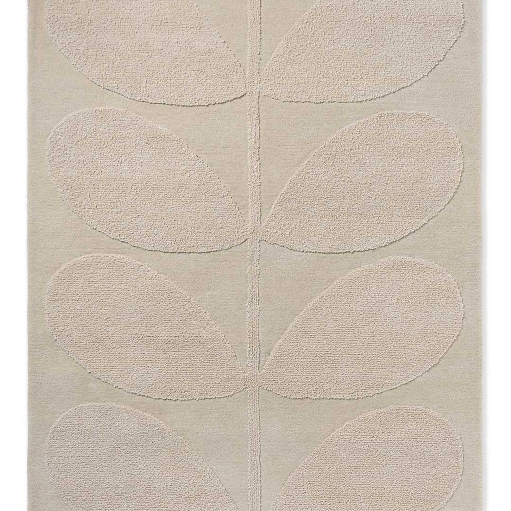 Orla Kiely Solid Stem Rug - Ecru | 100% Wool Designer Floor Rug gallery detail image