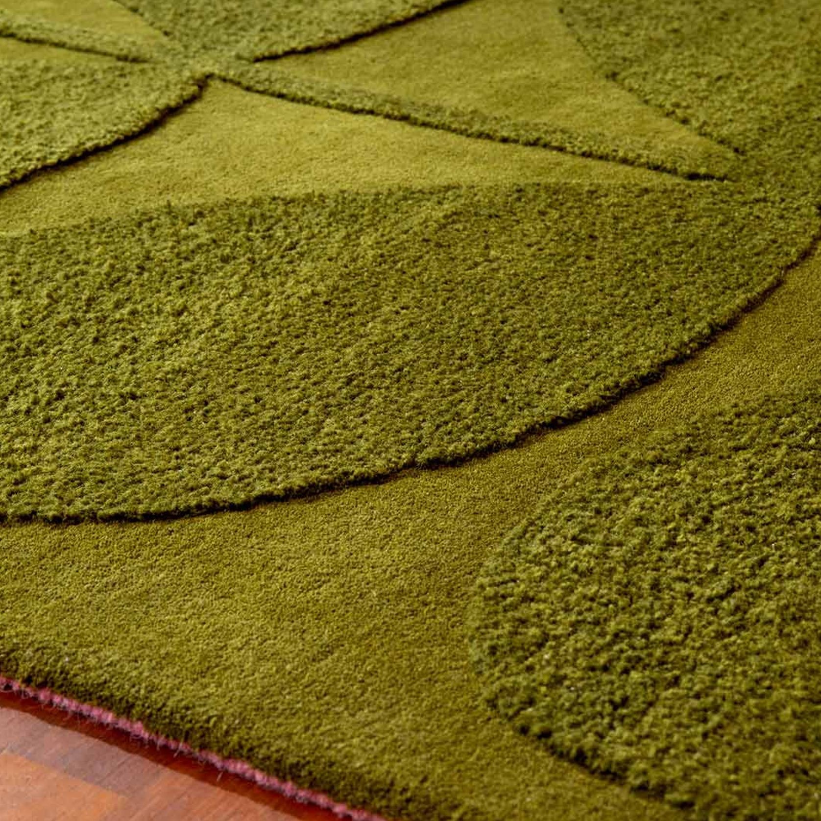 Orla Kiely Solid Stem Rug - Fern | 100% Wool Designer Floor Rug gallery detail image