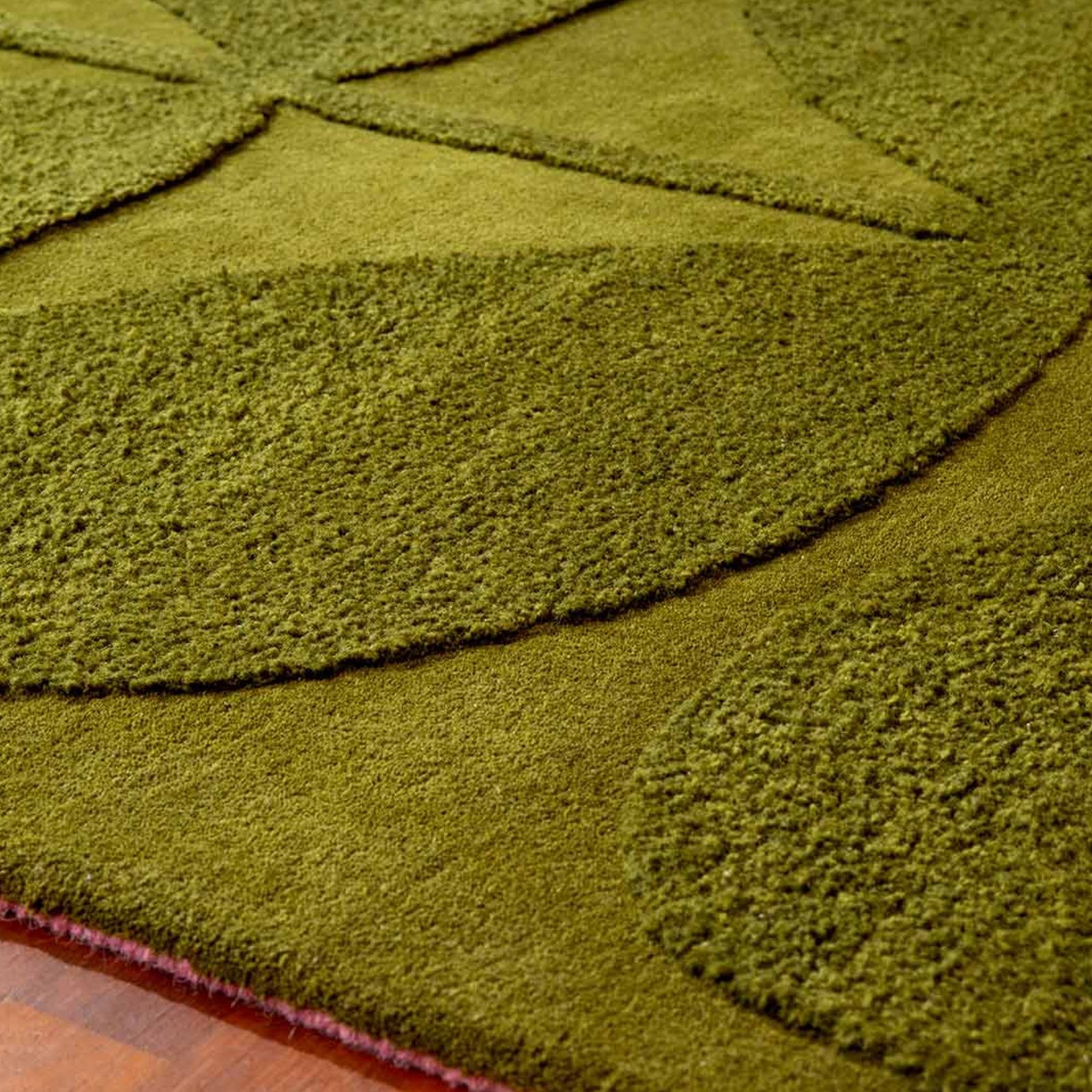 Orla Kiely Solid Stem Rug - Fern | 100% Wool Designer Floor Rug gallery detail image
