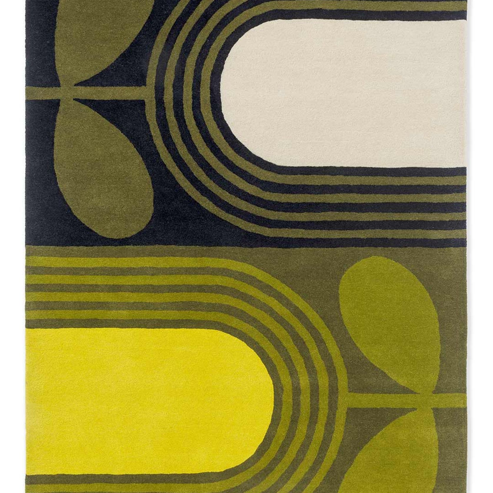 Orla Kiely Striped Tulip Rug - Seagrass | 100% Wool Designer Floor Rug gallery detail image
