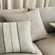 Weave Home Ottavio Cushion - Natural | Textured Stripe gallery detail image