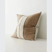 Weave Home Ottavio Cushion - Cocoa | Textured Stripe gallery detail image