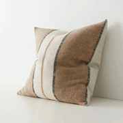 Weave Home Ottavio Cushion - Cocoa | Textured Stripe gallery detail image