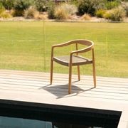 Sal Outdoor Dining Chair - Eucalyptus / Beige gallery detail image