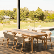Burnett Outdoor Dining Table 240cm - Eucalyptus gallery detail image