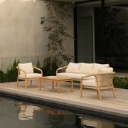 Burnett Outdoor 3 Seater Sofa - Eucalyptus / Beige gallery detail image