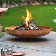 Corten Steel Fire Pit Bowl – 80cm Outdoor Brazier (Grill Accessories Not Included) gallery detail image