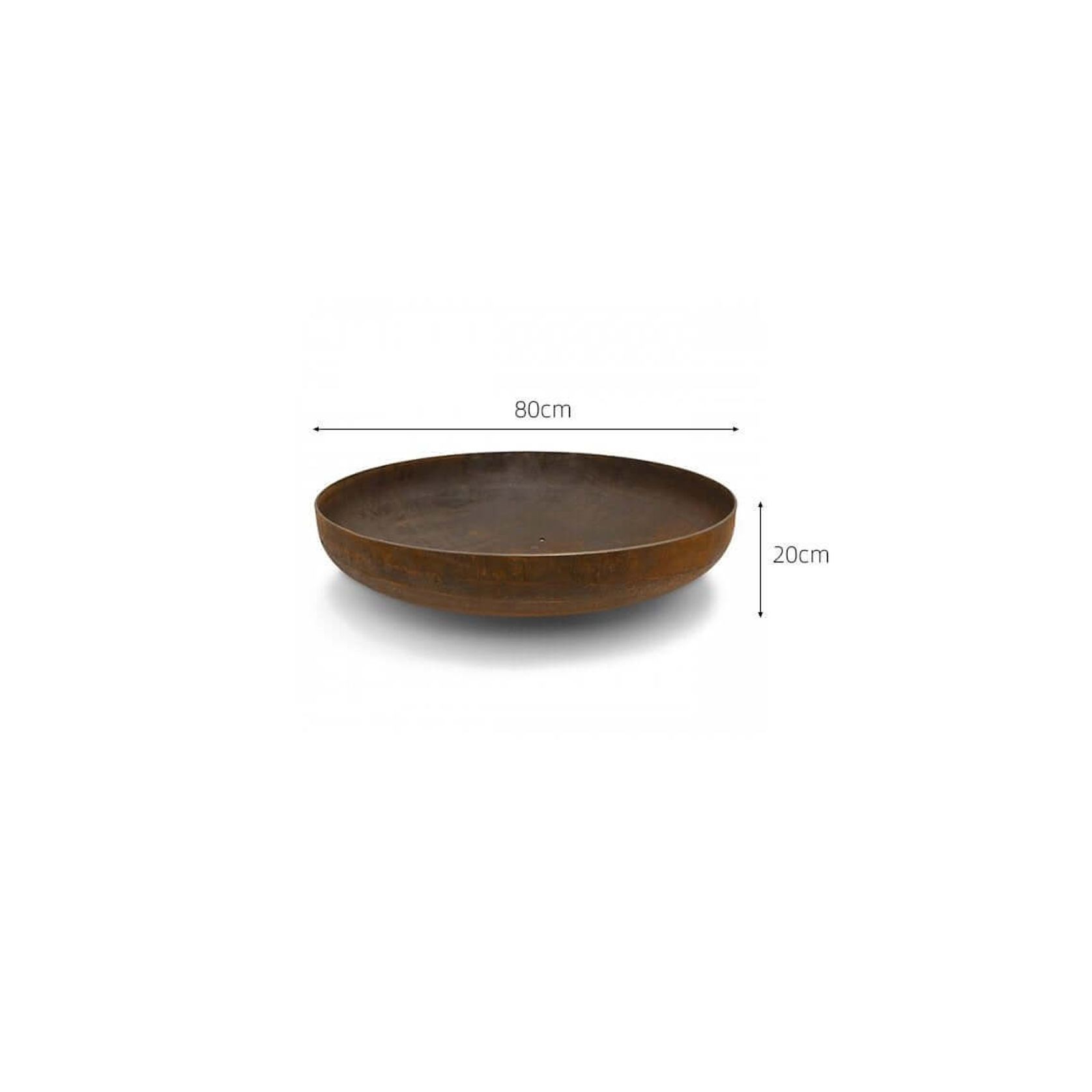 80cm Corten Steel Fire Pit Bowl gallery detail image