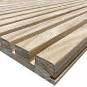 WOODFLEX Outdoor & Indoor Solid Hard Wood Slat Wall & Ceiling Cladding - Oak - 2700mm x 560mm gallery detail image