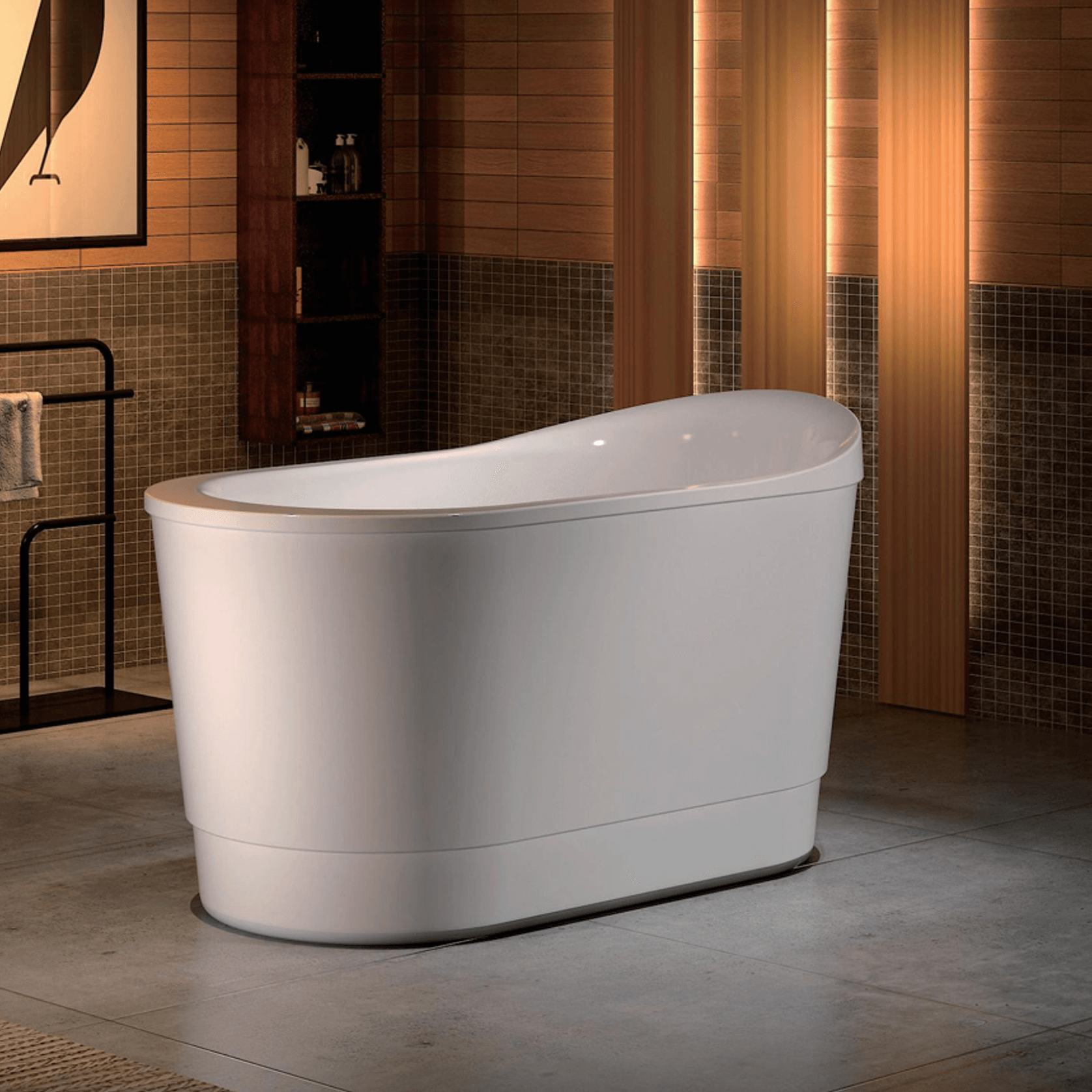 Ovola 1400mm Acrylic Japanese Soak Tub - OV1022 gallery detail image
