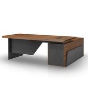 HAMLIN Executive Office Desk with Left Return 2.2M - Tobacco gallery detail image