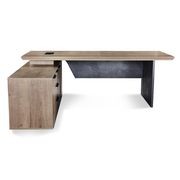 HAMLIN Executive Office Desk with Left Return 2.2M - Tobacco gallery detail image