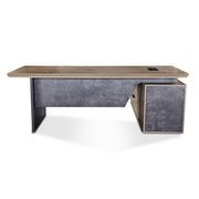 HAMLIN Executive Office Desk with Left Return 2.2M - Tobacco gallery detail image