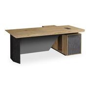 HAMLIN Executive Office Desk with Left Return 2.2M - Tobacco gallery detail image