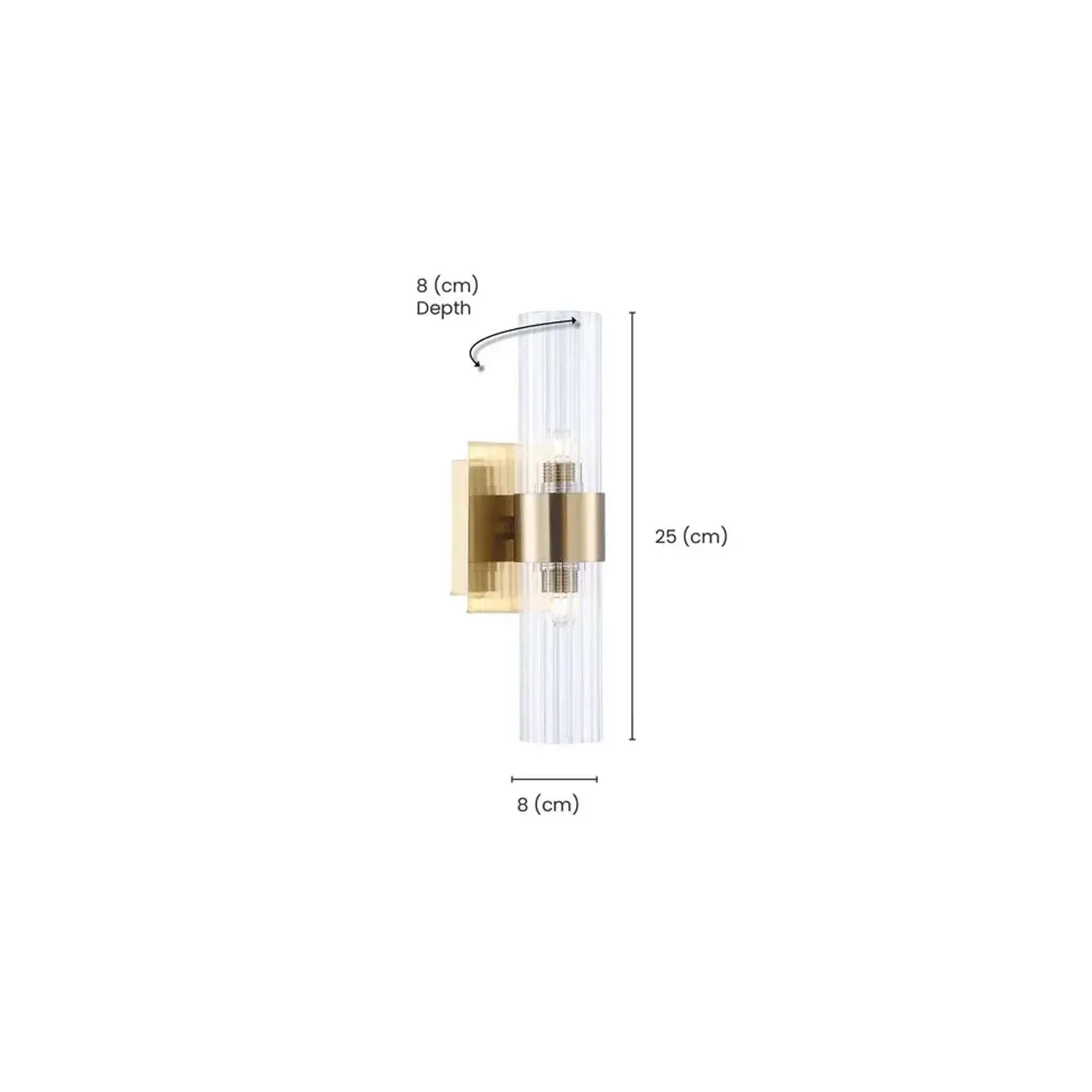 Provincial Collection Wall Sconce - Brass Finish - H:25cm gallery detail image