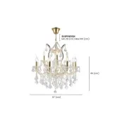 Maria Theresa Crystal Chandelier Grande 13 Light - GOLD gallery detail image
