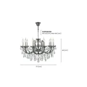 Maria Theresa Crystal Chandelier Grande 10 Light - Smoke Nickel & Clear Crystal gallery detail image