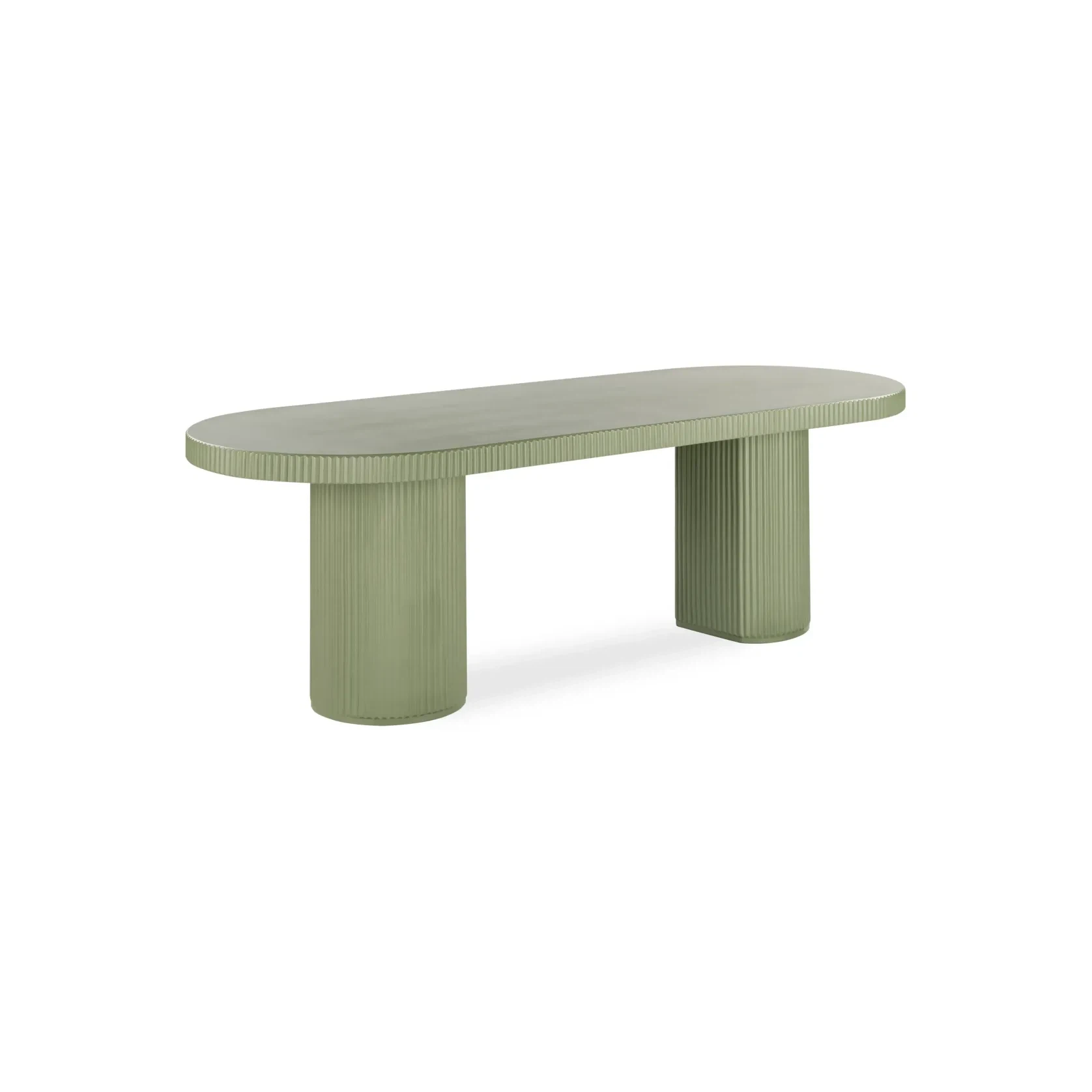 Nova Outdoor Dining Table 240cm - Green Concrete gallery detail image