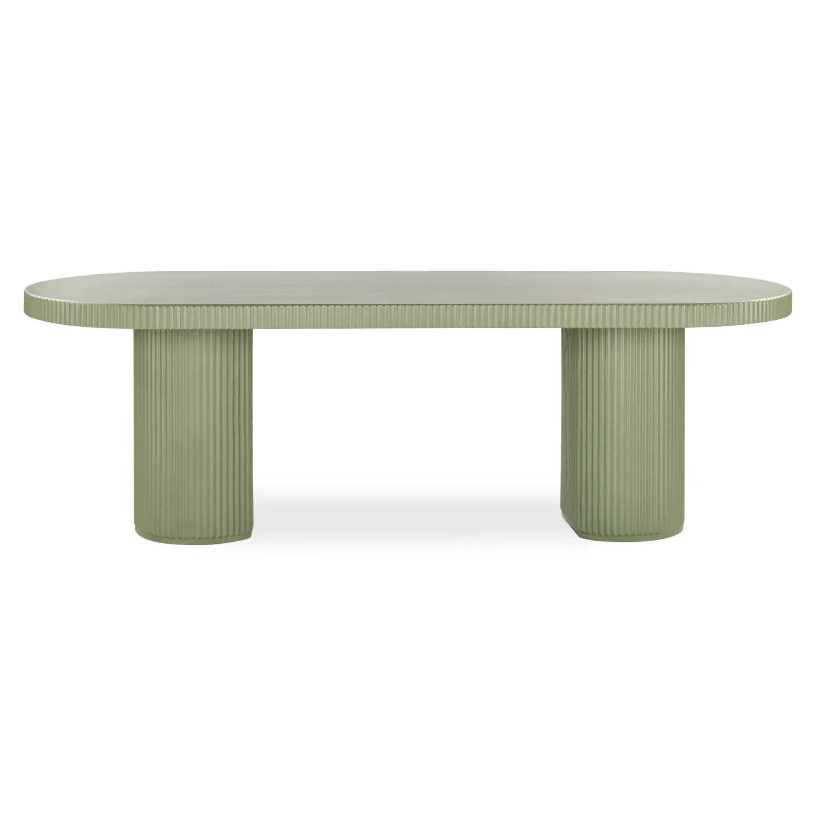 Nova Outdoor Dining Table 240cm - Green Concrete gallery detail image
