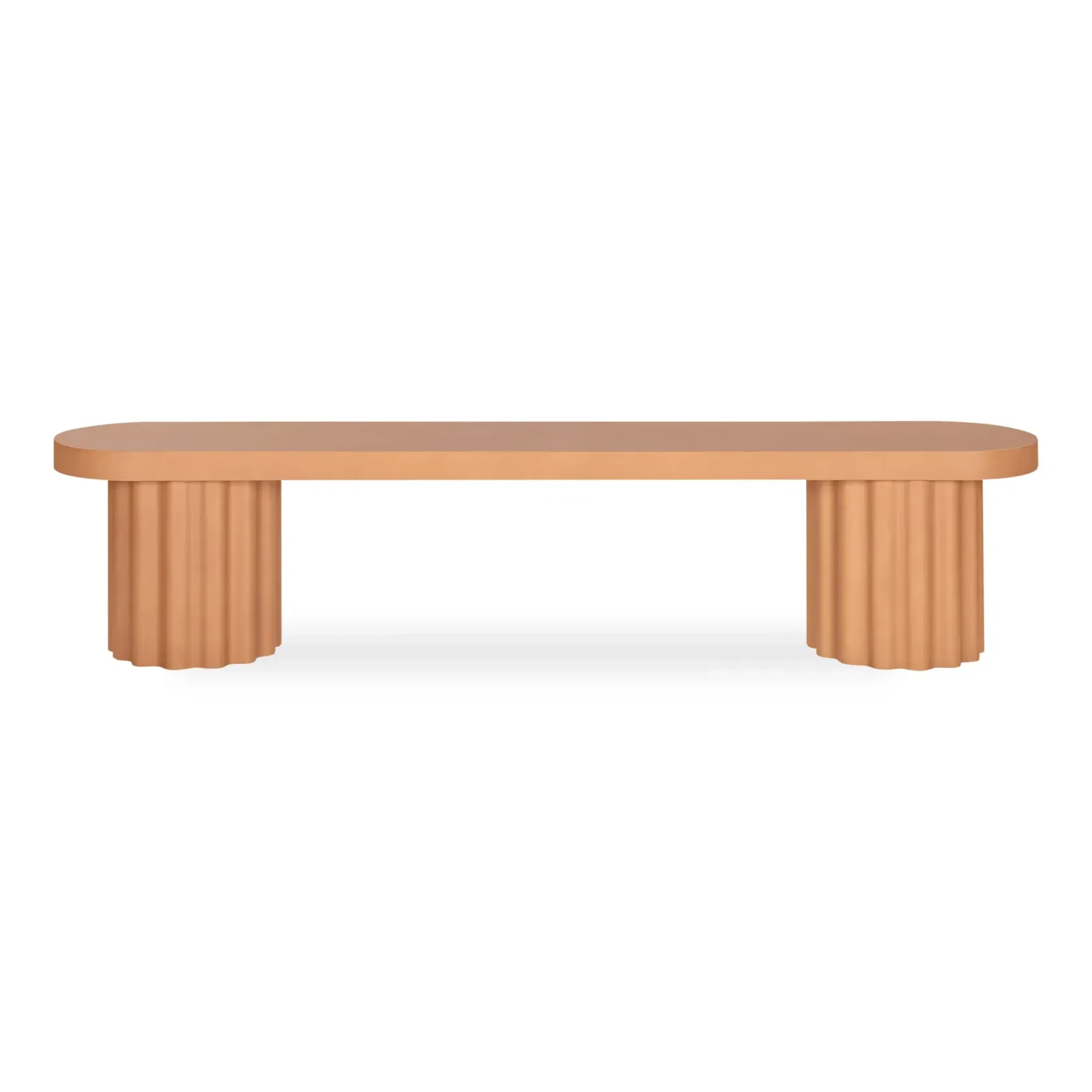 Flock Outdoor Dining Bench 210cm - Terracotta Concrete gallery detail image