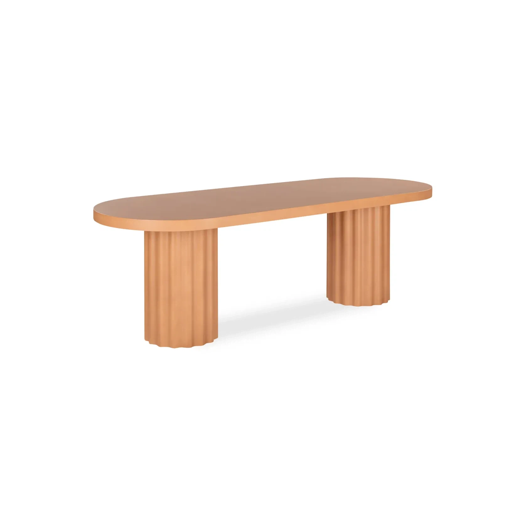 Flock Outdoor Dining Table 240cm - Terracotta Concrete gallery detail image