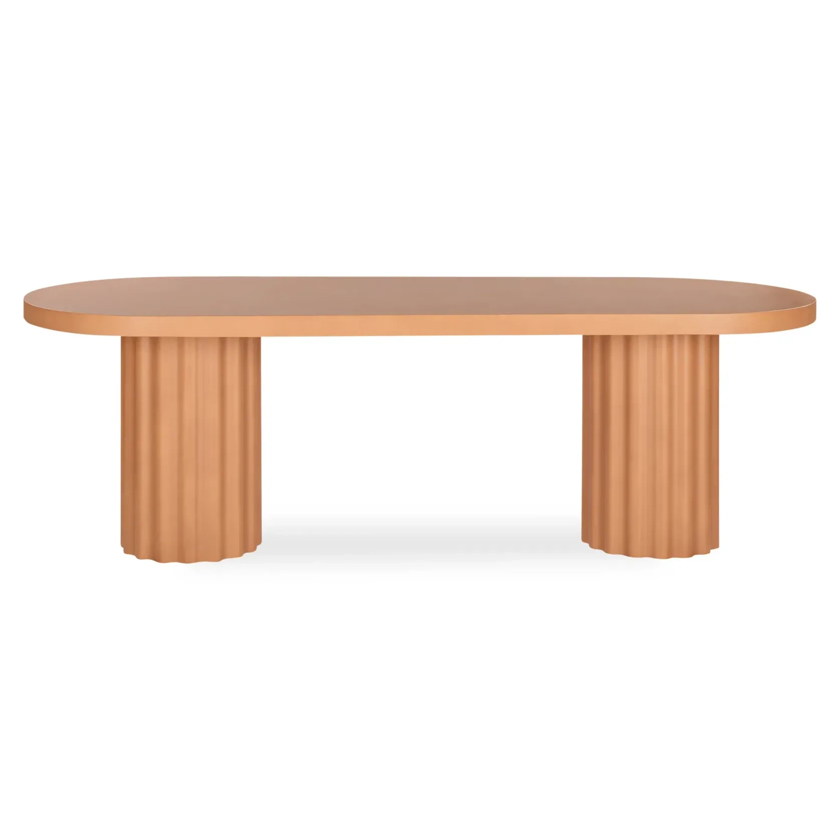 Flock Outdoor Dining Table 240cm - Terracotta Concrete gallery detail image